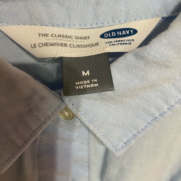 old navy blue button down top - Picture 2 of 3